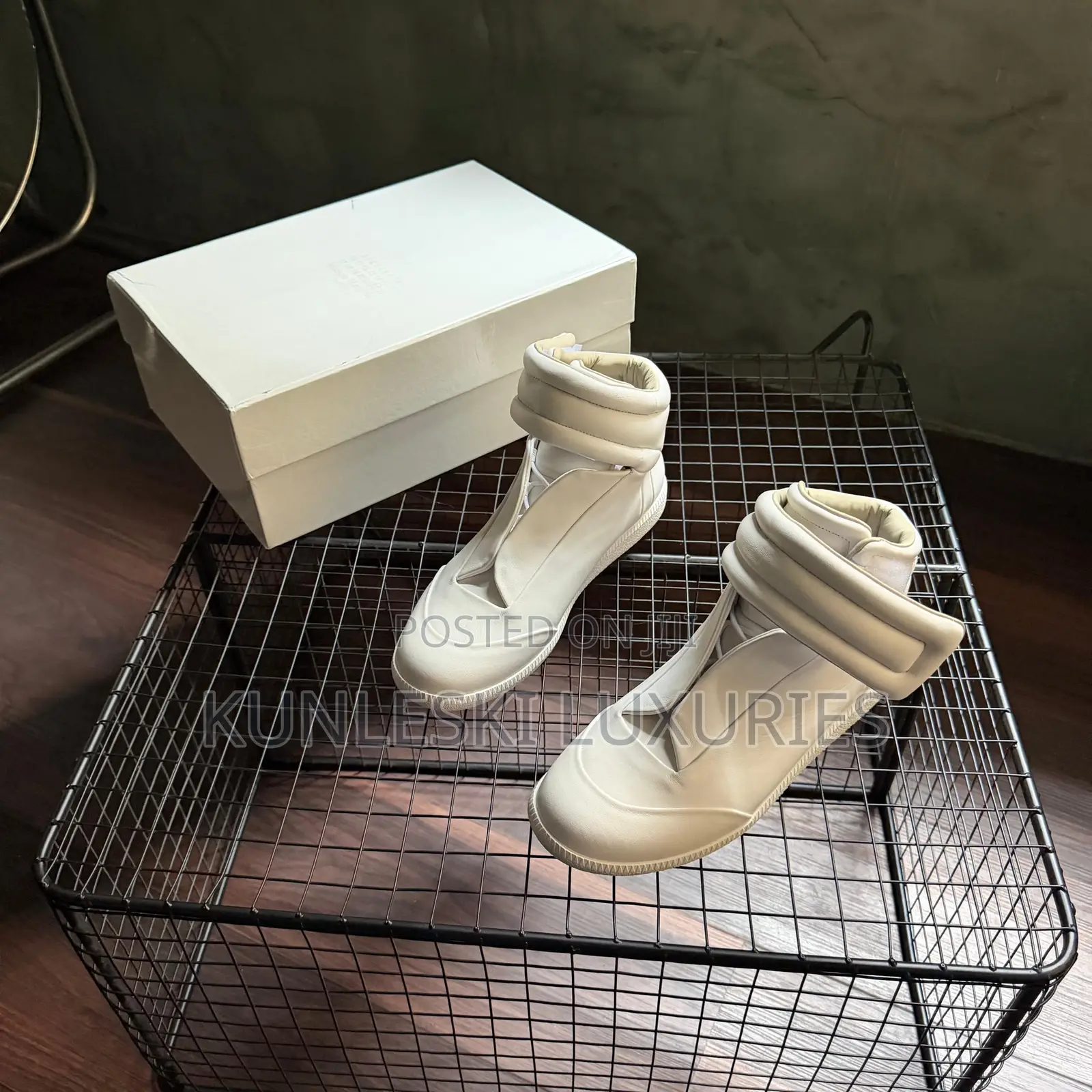 Original Maison Margiela Future Leather High-Top Sneakers