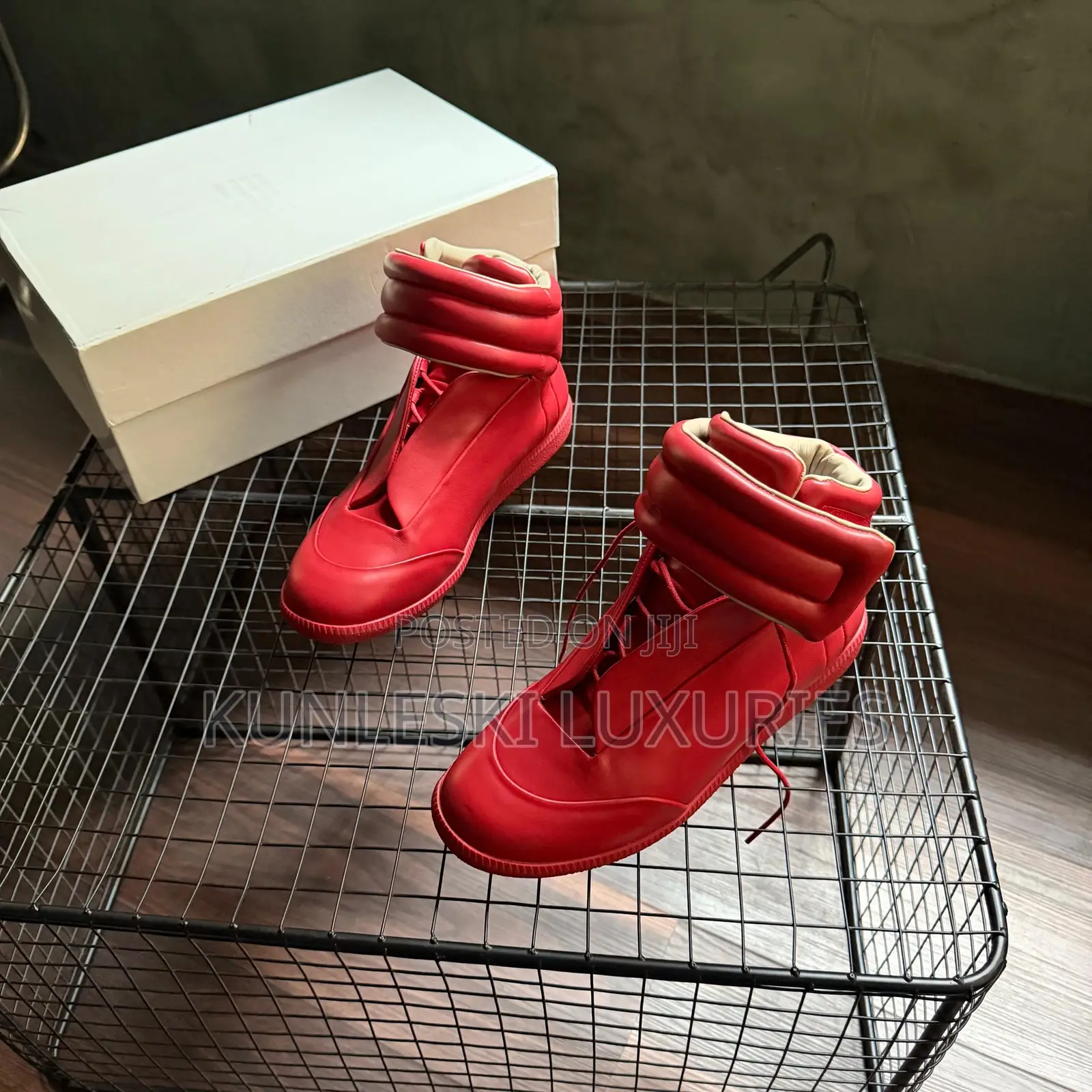 Original Maison Margiela Future Leather High-Top Sneakers