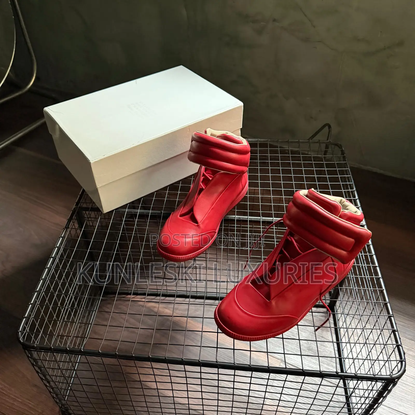 Original Maison Margiela Future Leather High-Top Sneakers