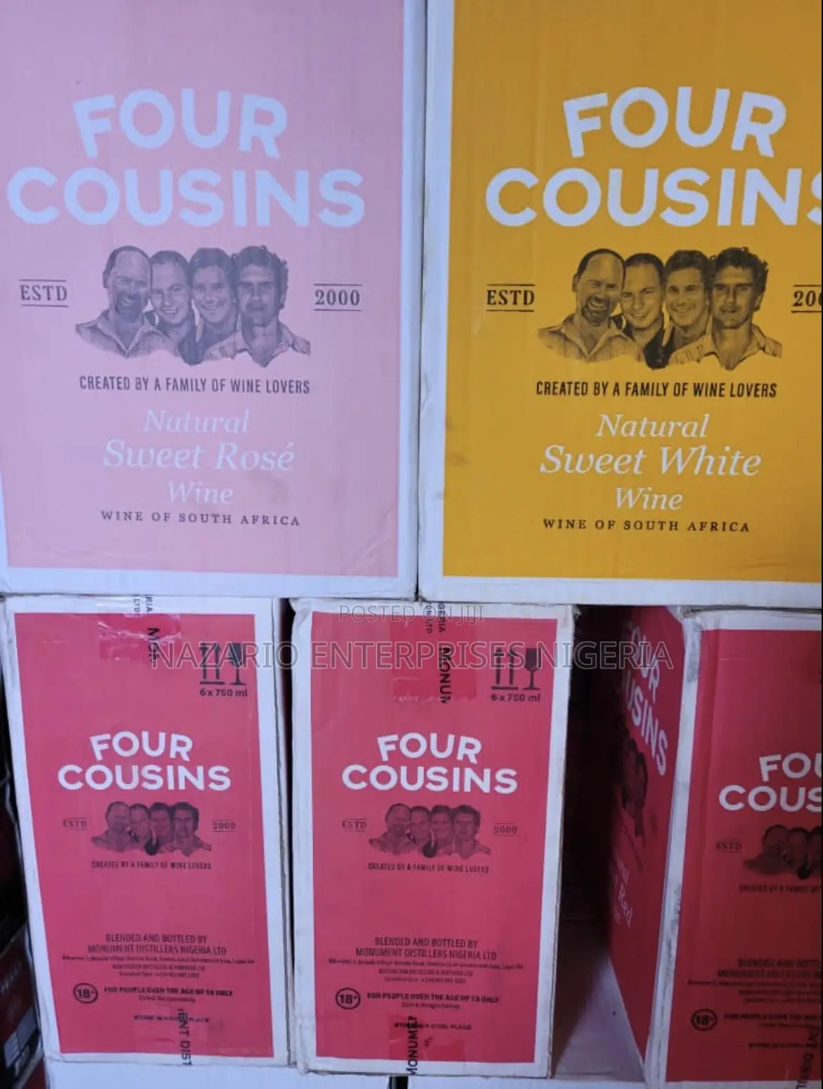 Four Cousins Wine Carton by 12 Bottles