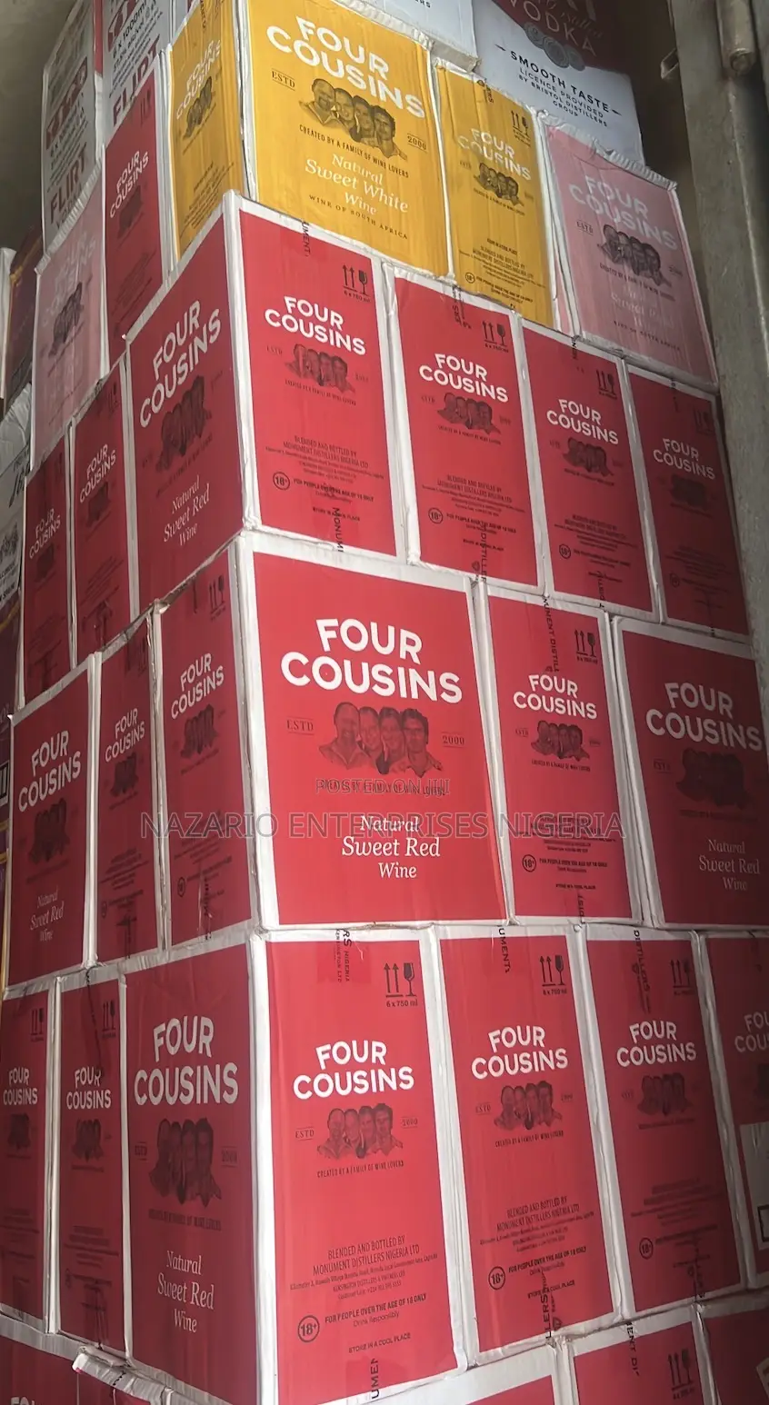 Four Cousins Wine Carton by 12 Bottles