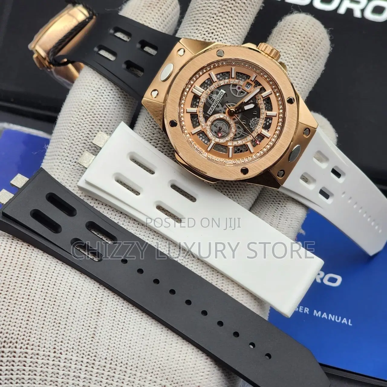 Hanboro Authentic Quality Luxury Men Chronograph Wristwatch
