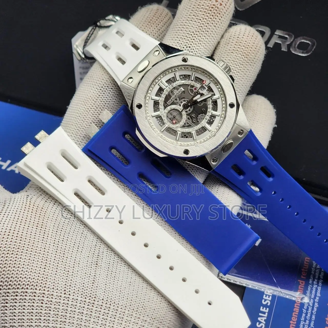 Hanboro Authentic Quality Luxury Men Chronograph Wristwatch