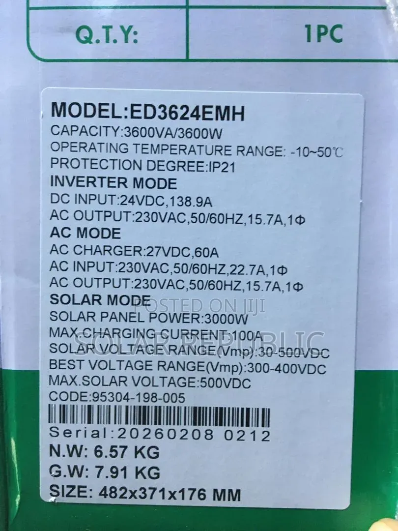 Famicare 3.6kva 24v Inverter