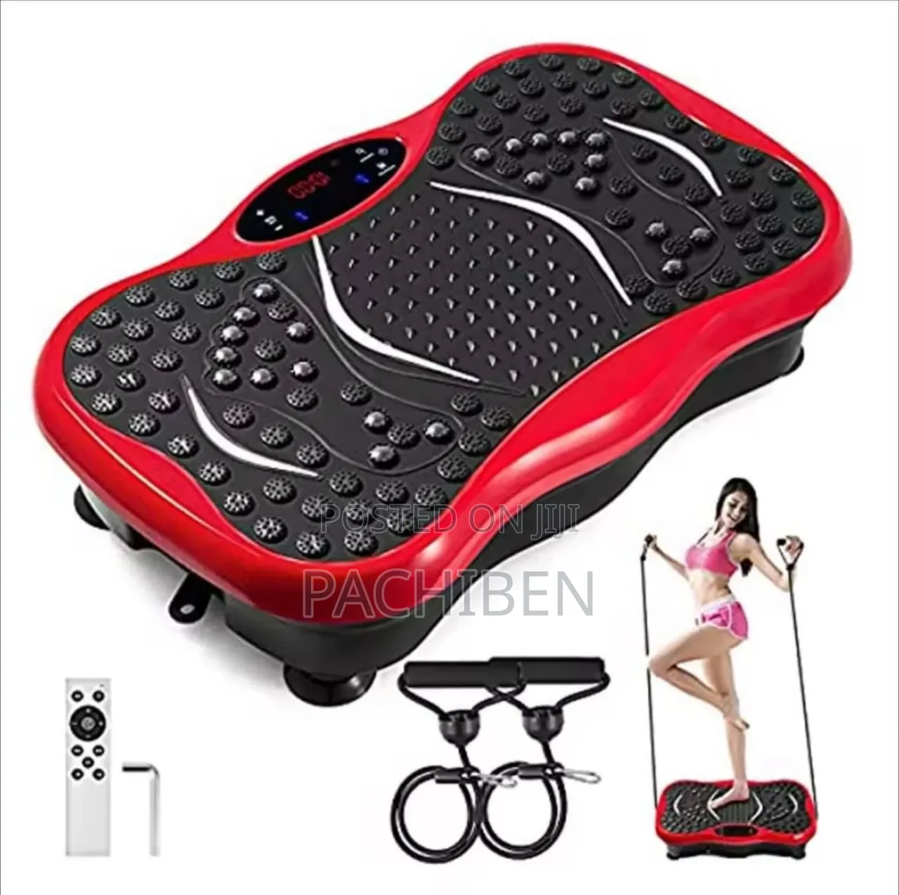 Ultrathin Body Massager Machine With Resistance Bands Remote Control