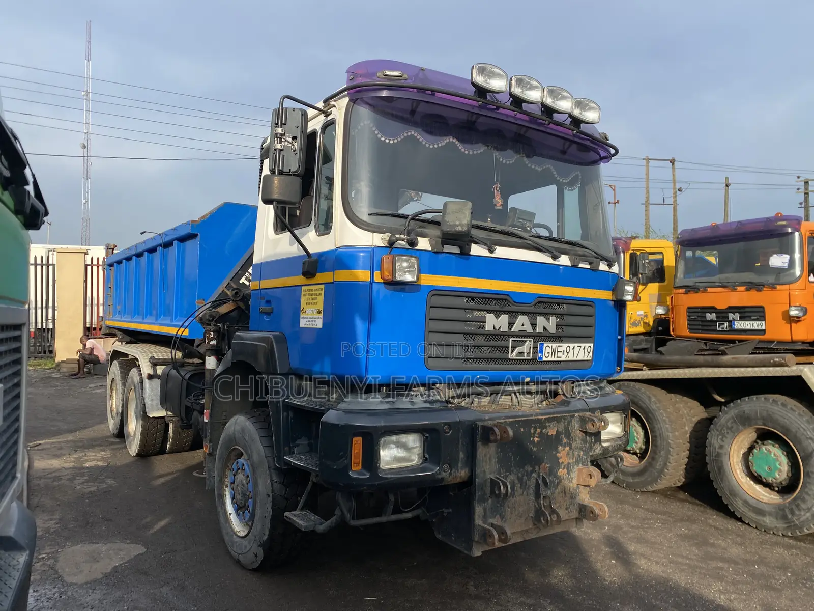 Man Diesel 10tyres Tipper + Hyiab
