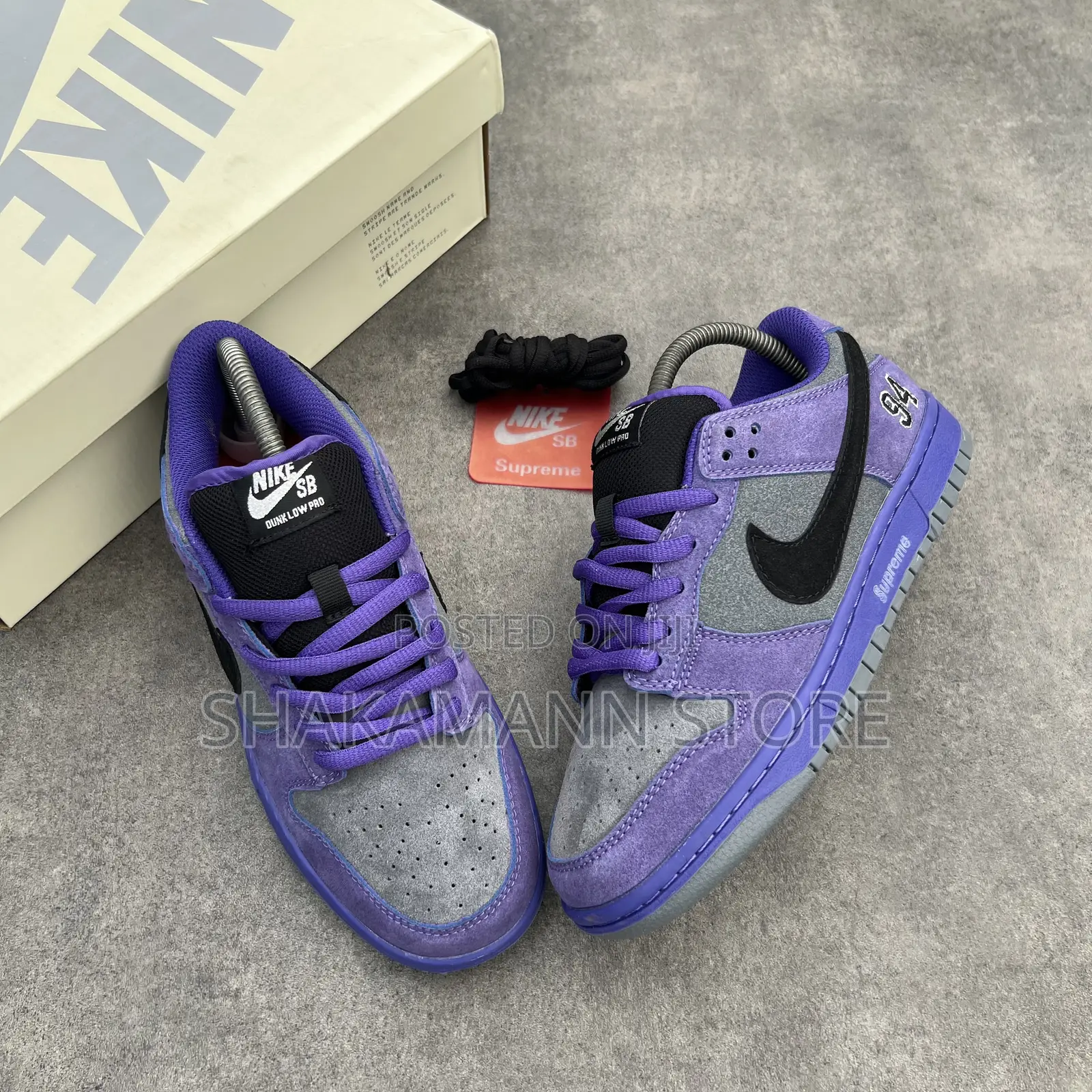 Original Nike Sb Dunk Supreme Purple and Grey