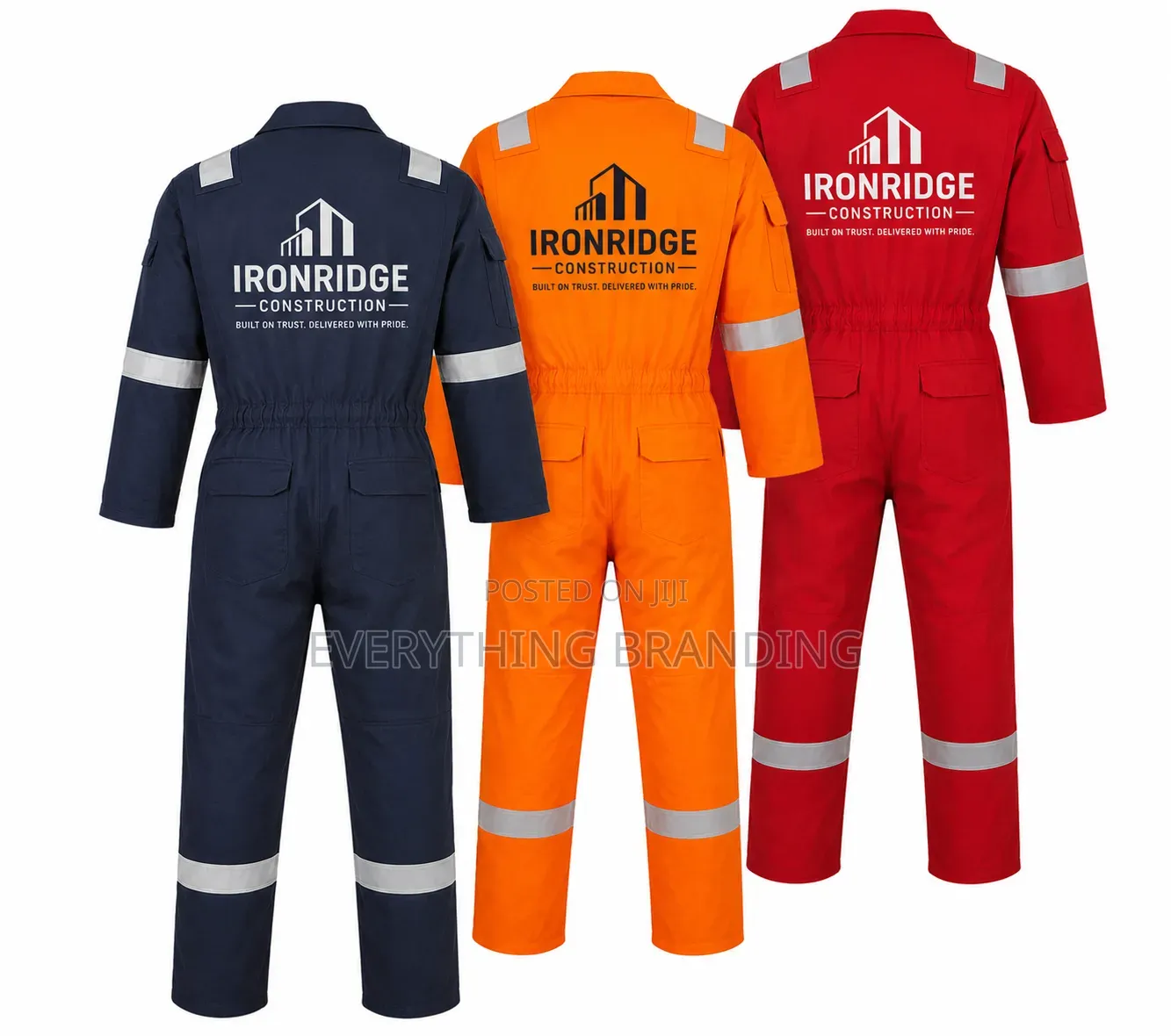 Branded Coverall Uniform For Construction, Safety Industrial Work