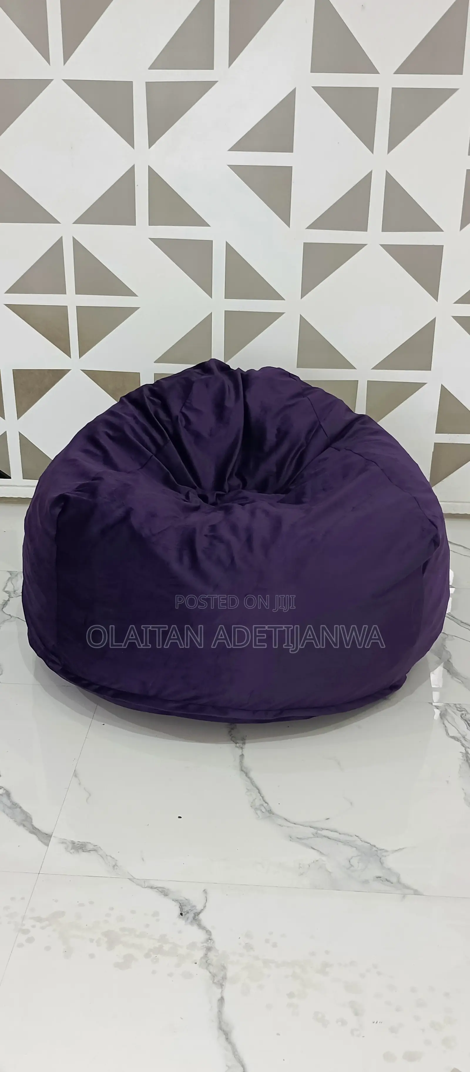 Purple Beanbag Modern Sofa Removable and Washable Cover Large