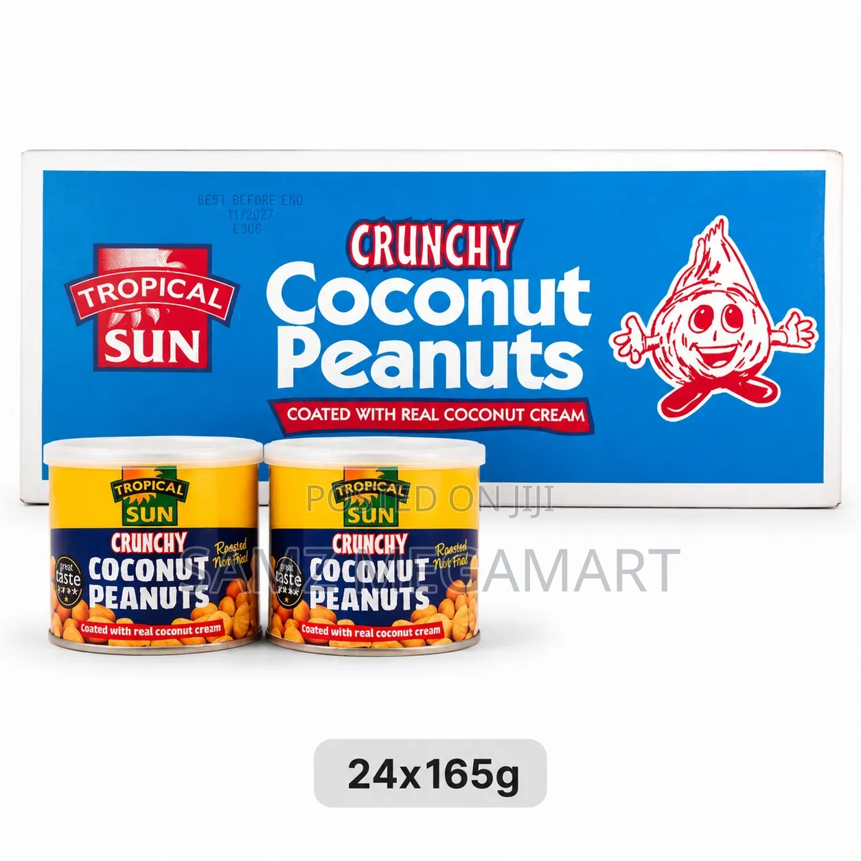 Tropical Sun Crunchy Coconut Peanuts 24x165g