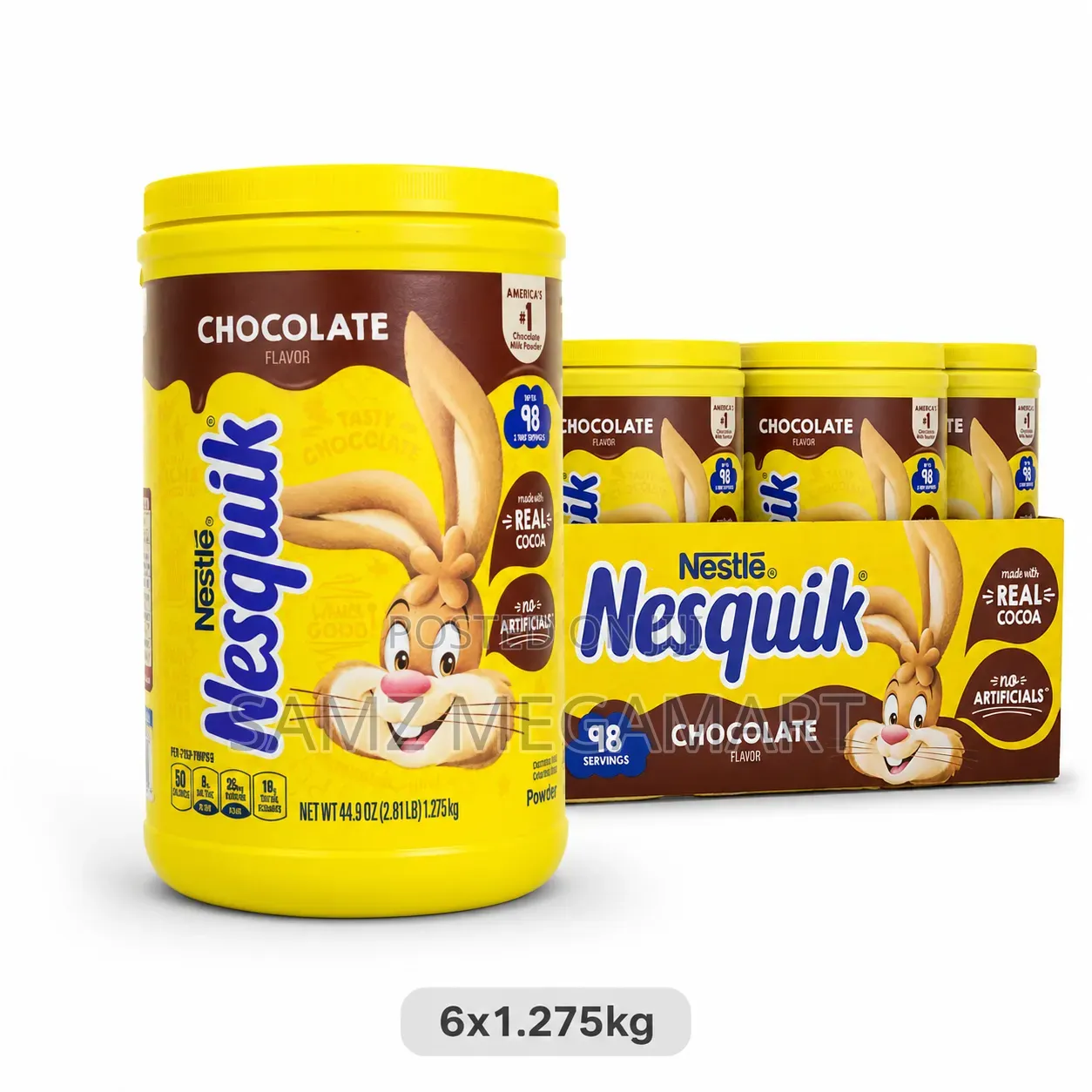Nestlé Nesquik Chocolate Powder Drink 6x1.275kg