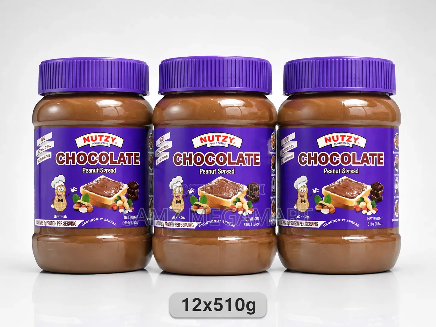 Nutzy Chocolate Peanut Spread 12x510g