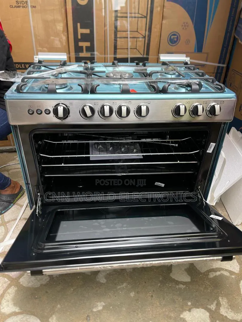 New Midea 5 Burners Automatic Standing Gas Cooker Oven Blue Flame