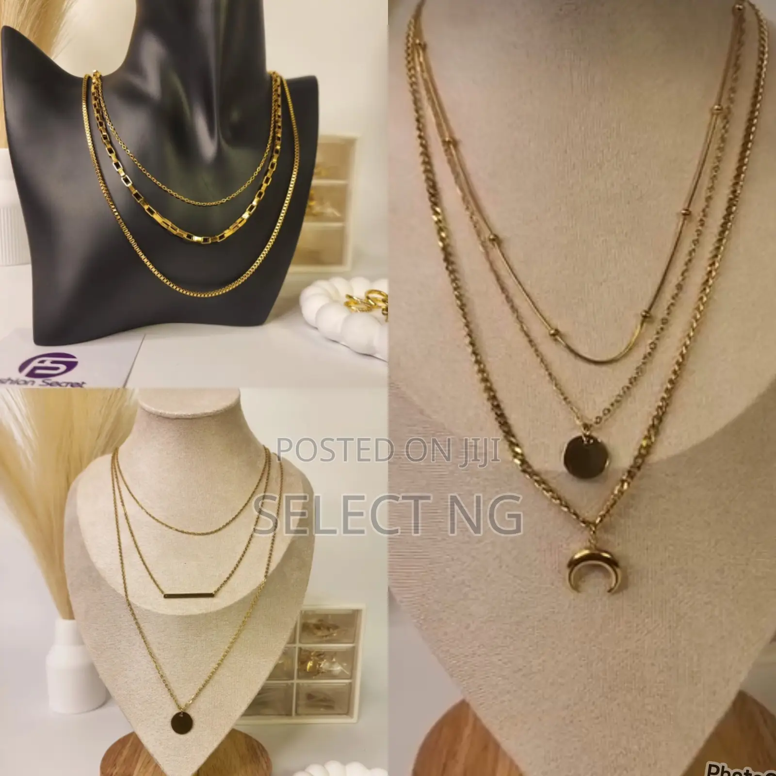 3 Layered Necklace - Gold Plated Stainless Steel