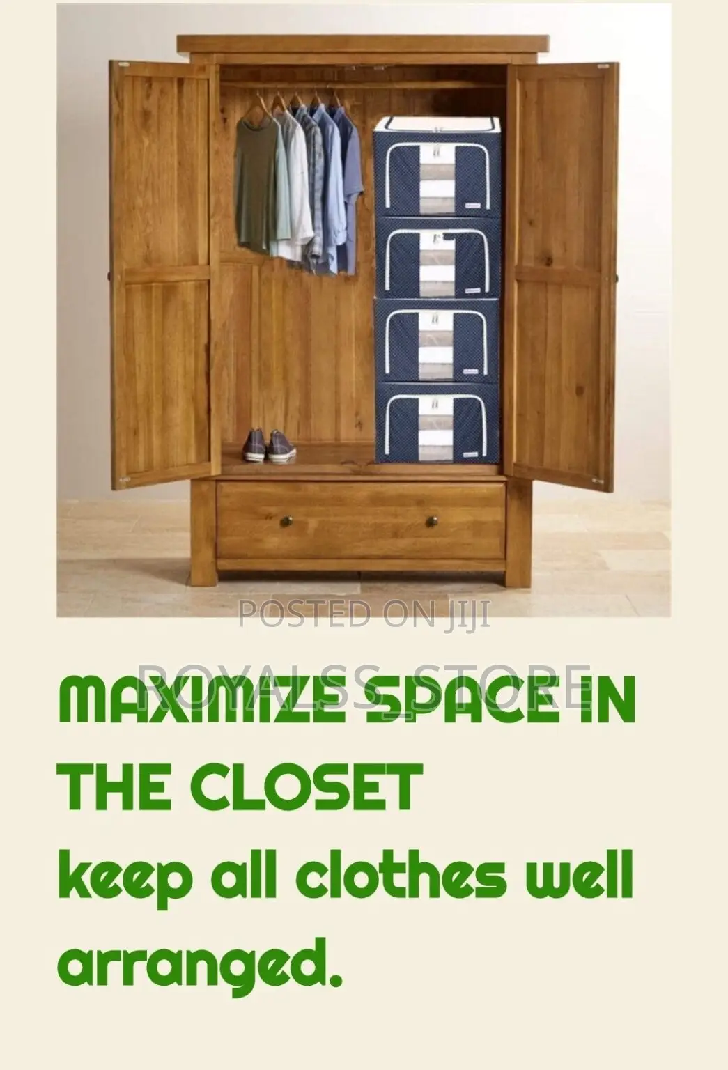 100liters Clothes and Beddings Storage Box With Zip