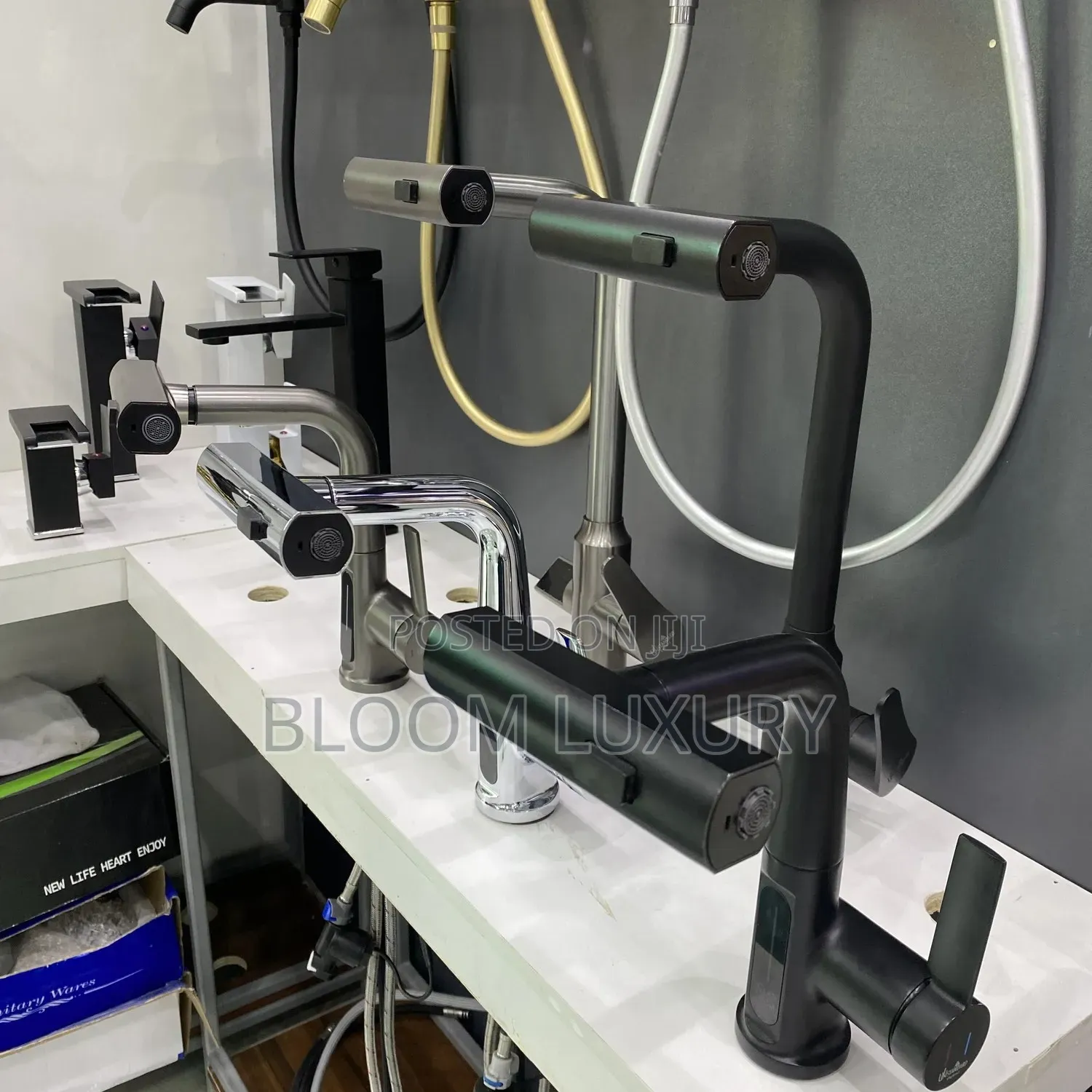Thermostatic Matt Black Mixer Faucets Available 