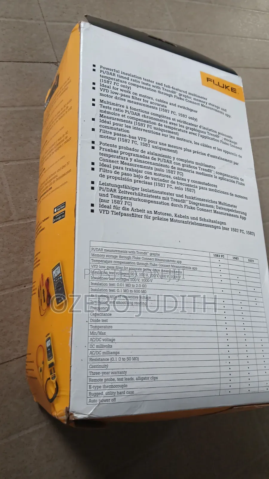 Fluke 1587 Fc Insulation Tester 1kva