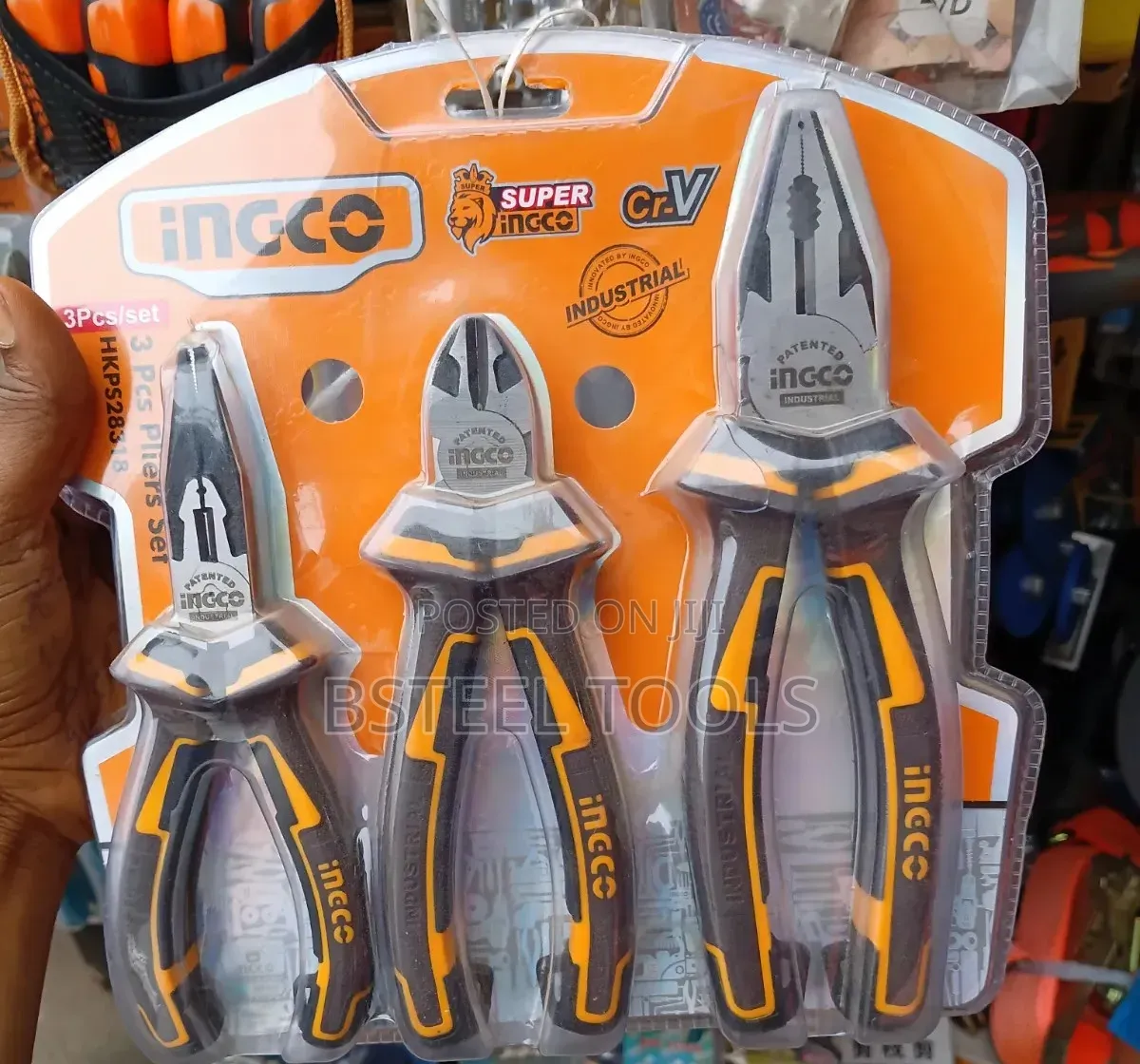 3pcs Set of Ingco Pliers – Strong Durable Hand Tool Set