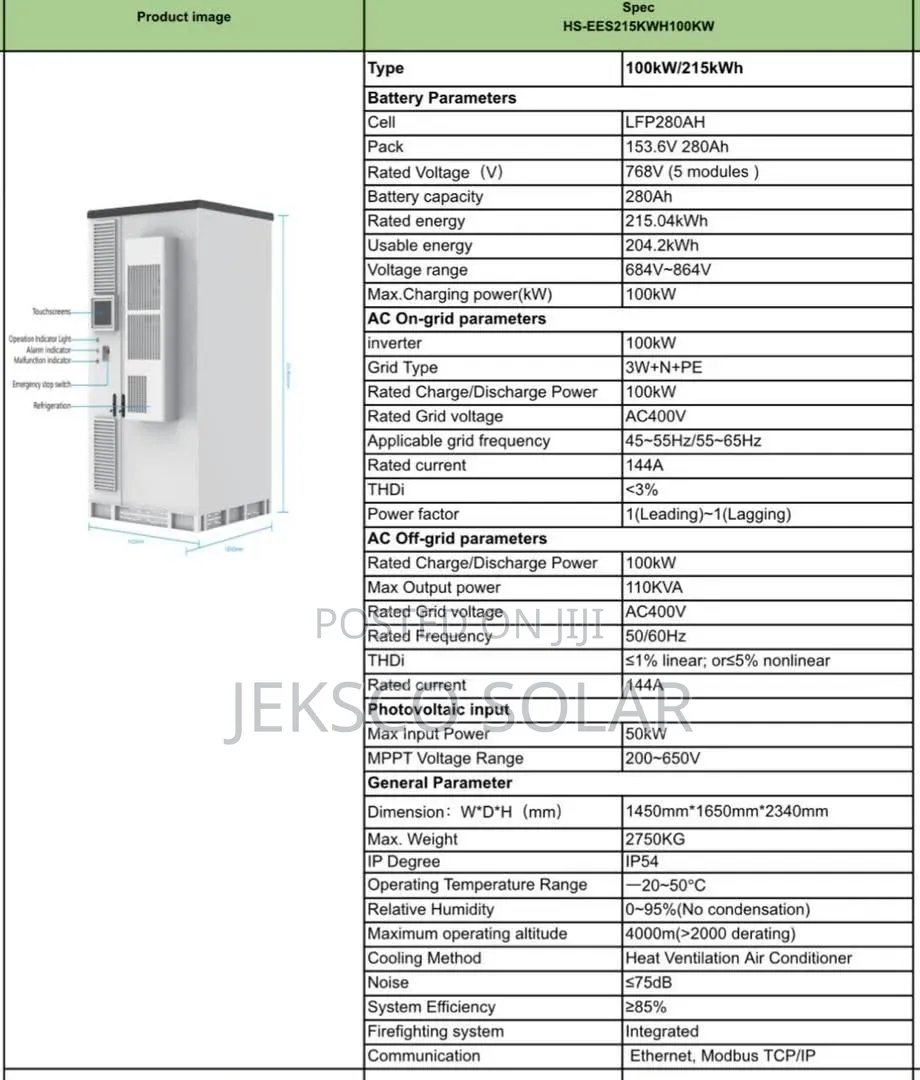 215kwh/100kw Commercial Solar Plant System Haisic
