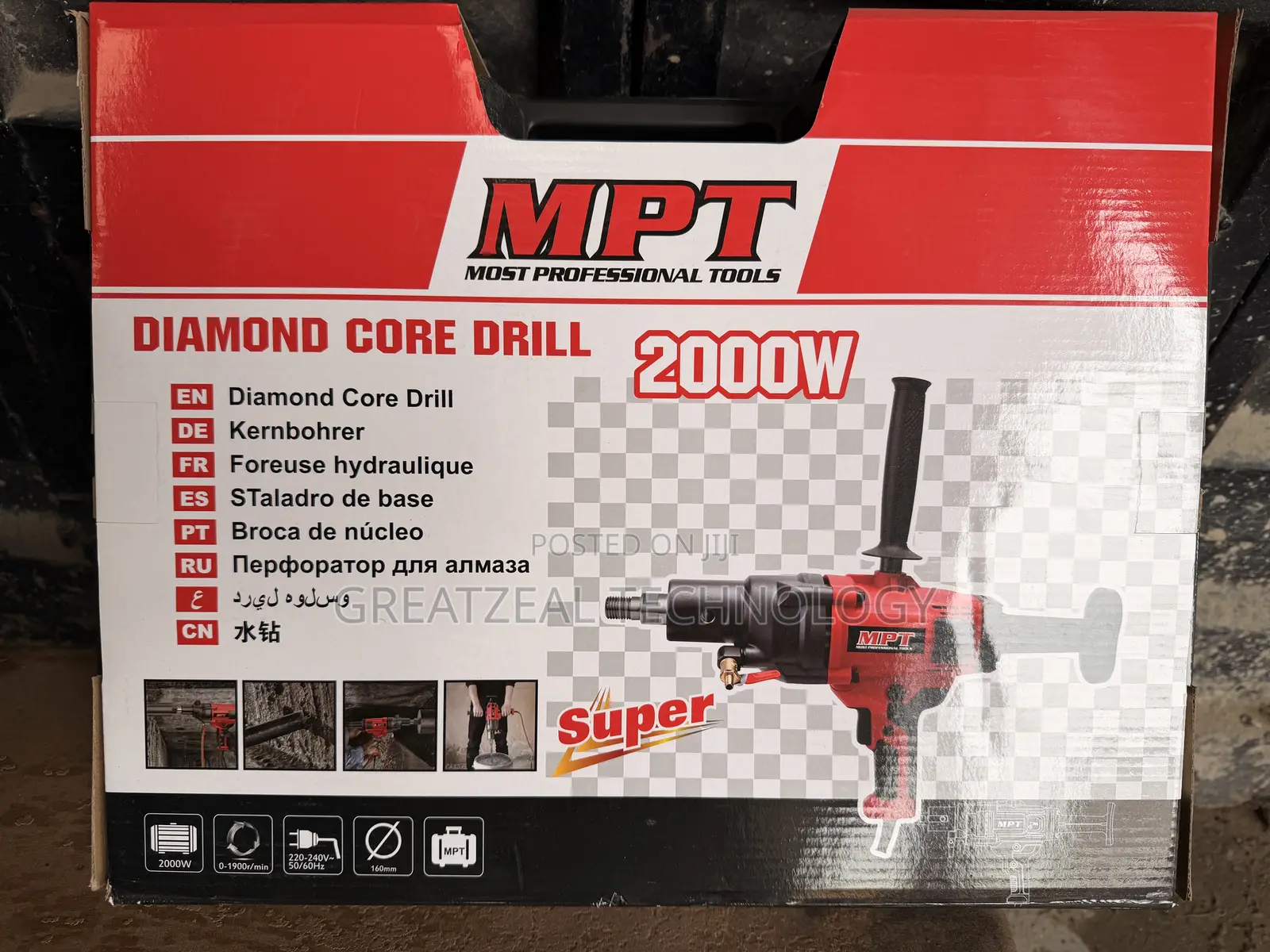 MPT Diamond Core Drill 2000w