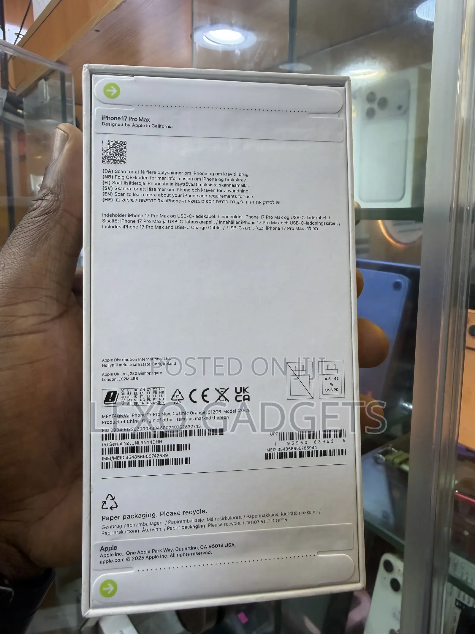 New Apple iPhone 17 Pro Max 512 GB Orange