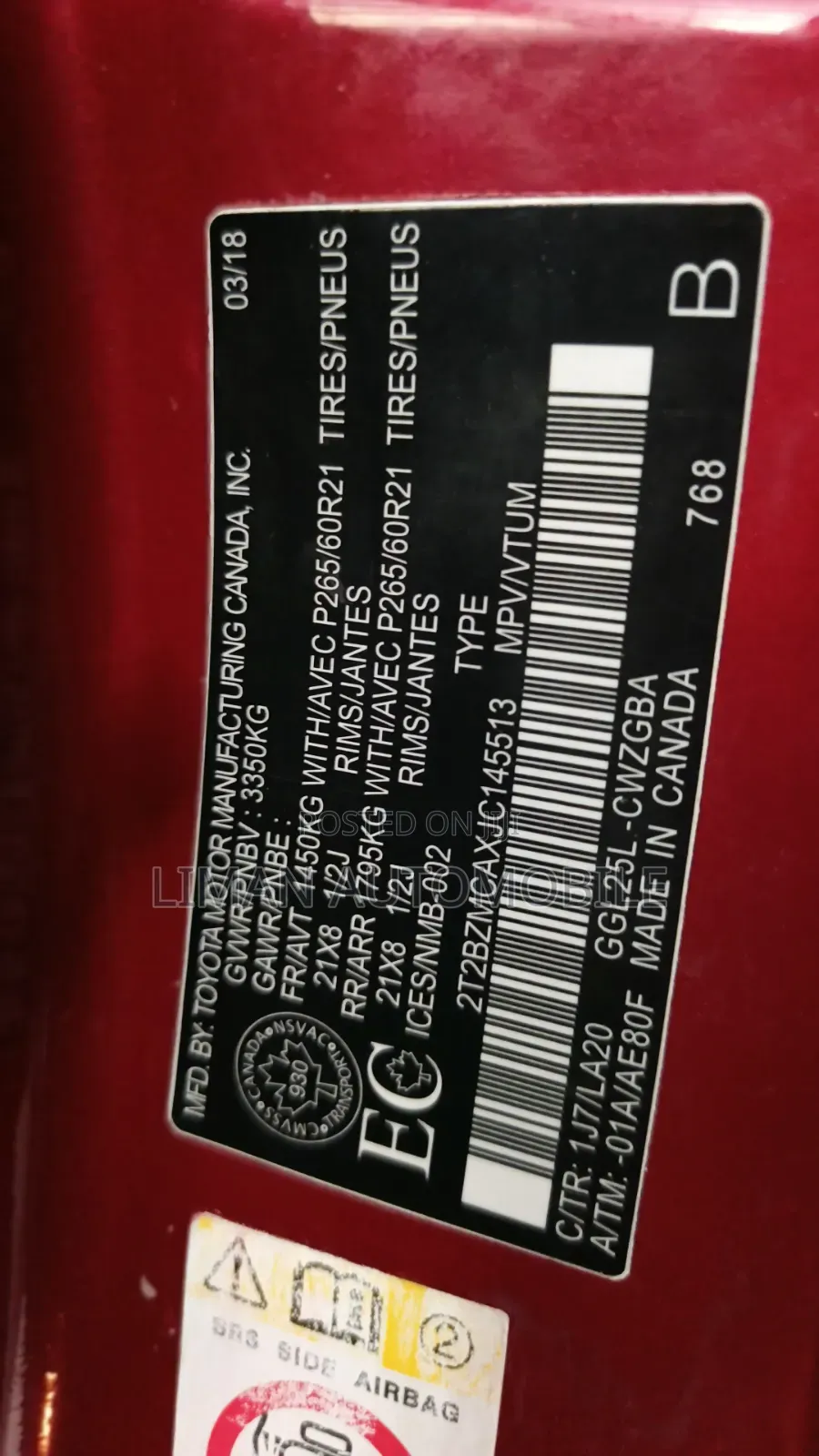 Lexus RX 350 FWD 2017 Red