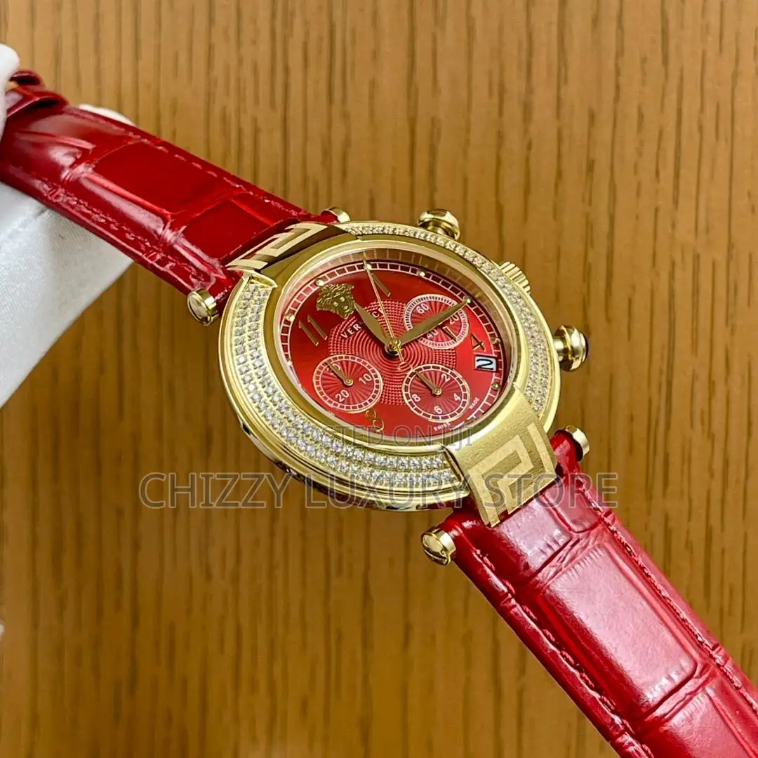 Versace Quality Luxury Ladies Genuine Leather Wristwatch