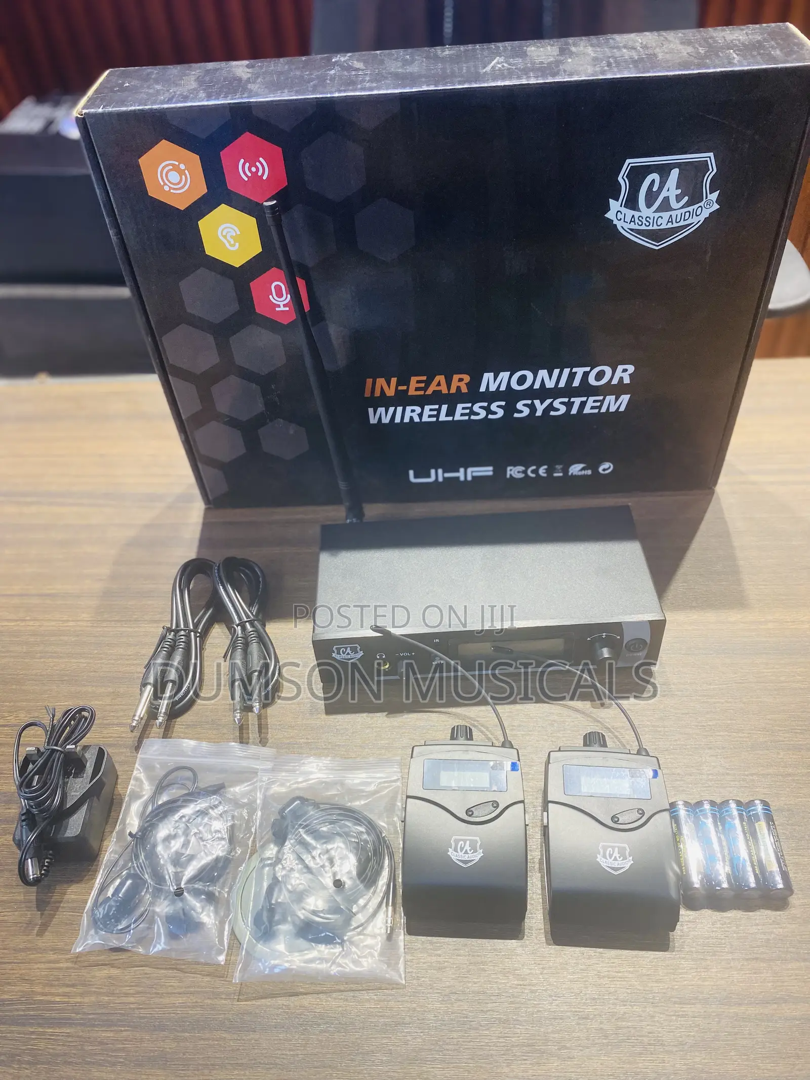 2in1 in Ear Monitor Wireless Microphone System Classic Audio