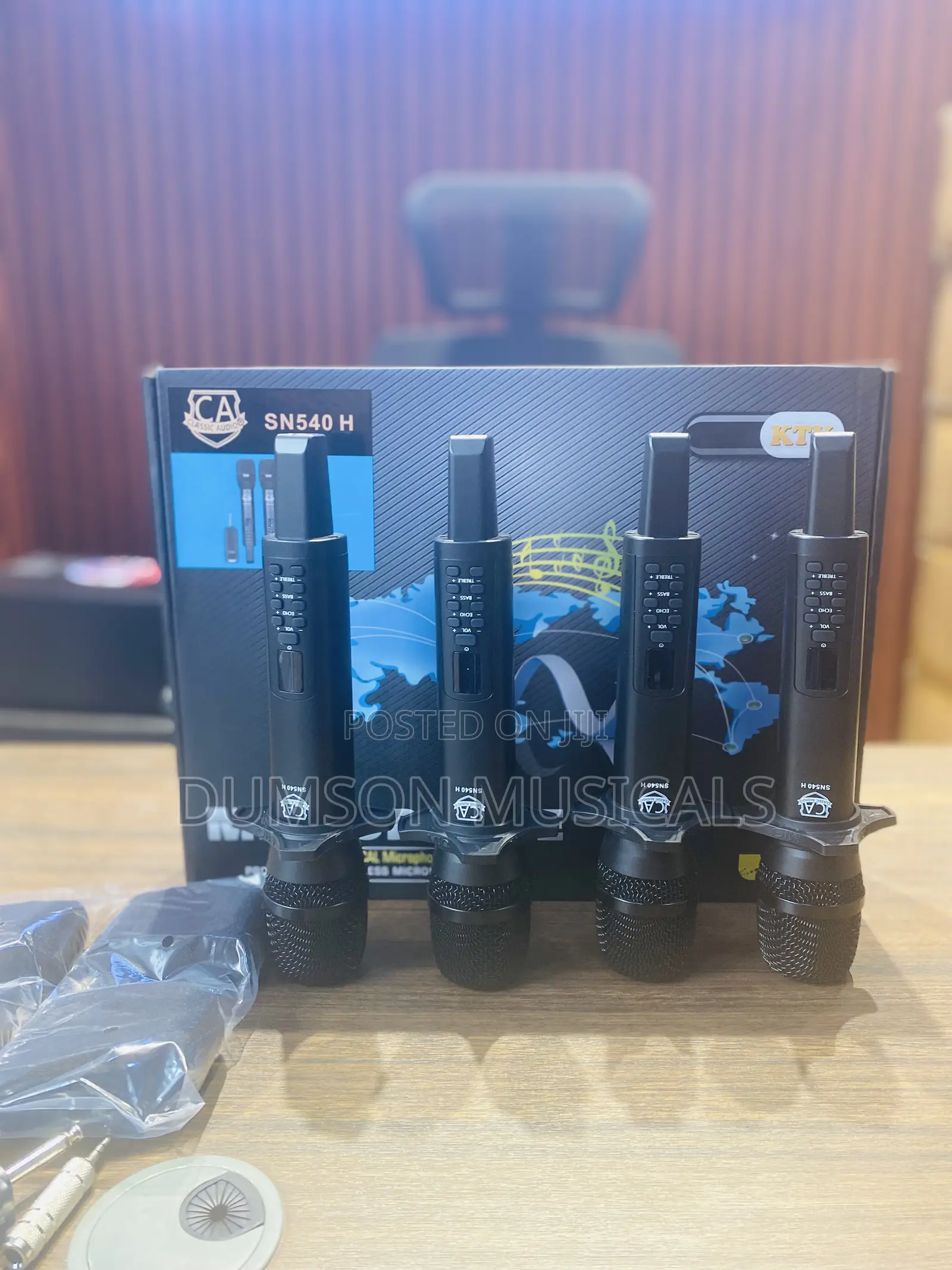 4in1 Wireless Microphone System Uhf Classic Audio Sn540 H