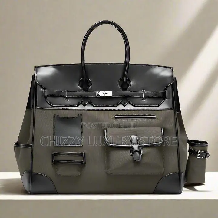 Hermes Quality Luxury Men Genuine Leather Duffle Bag