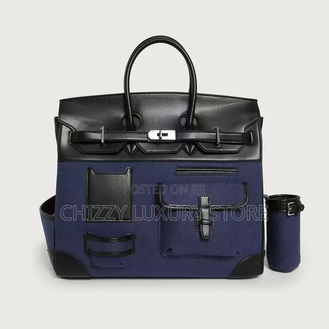 Hermes Quality Luxury Men Genuine Leather Duffle Bag