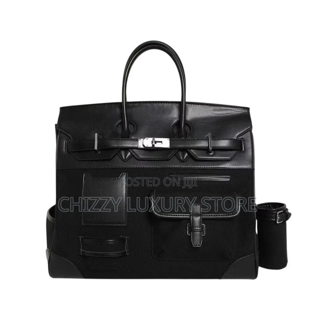 Hermes Quality Luxury Men Genuine Leather Duffle Bag