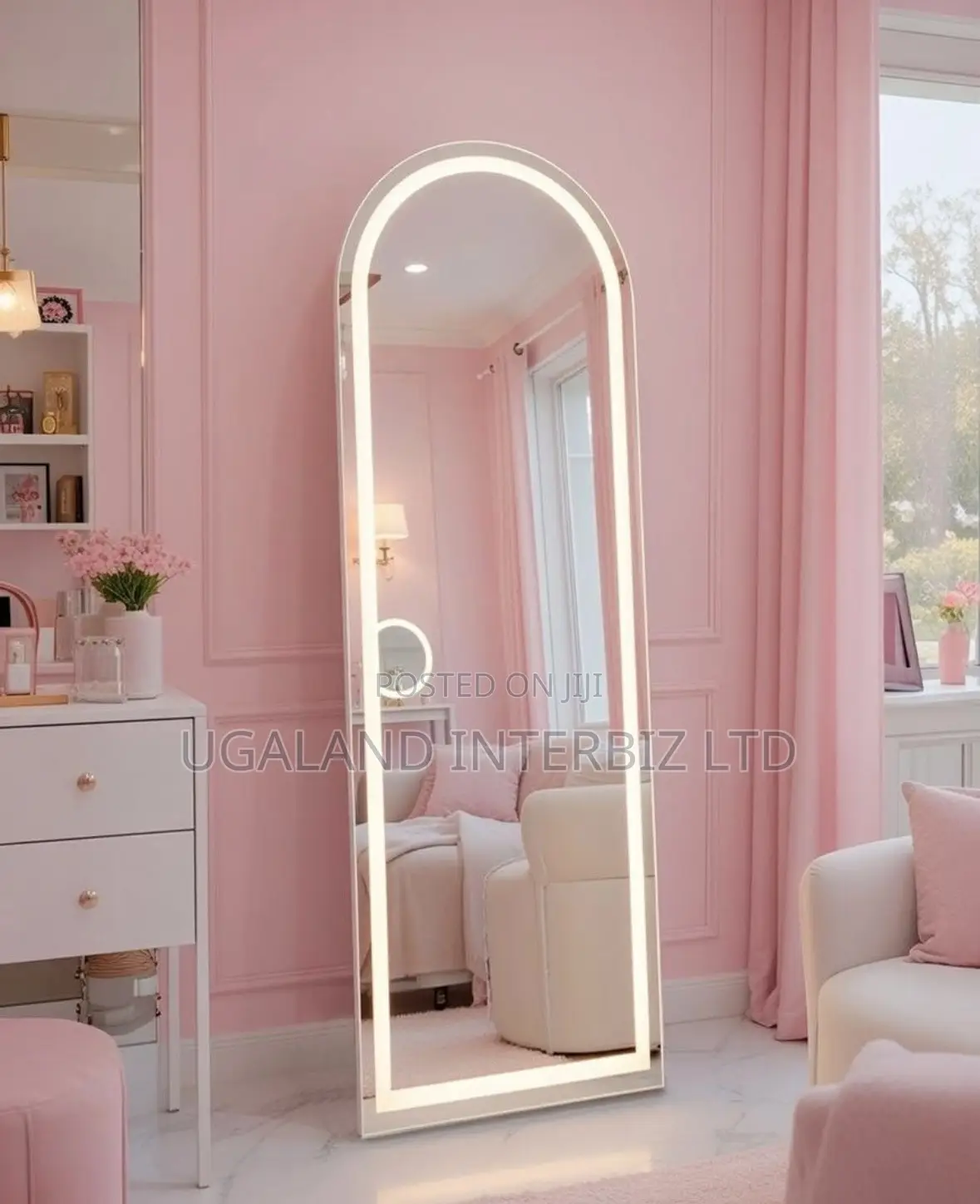 Pink Led Full Length Mirror Interior Design