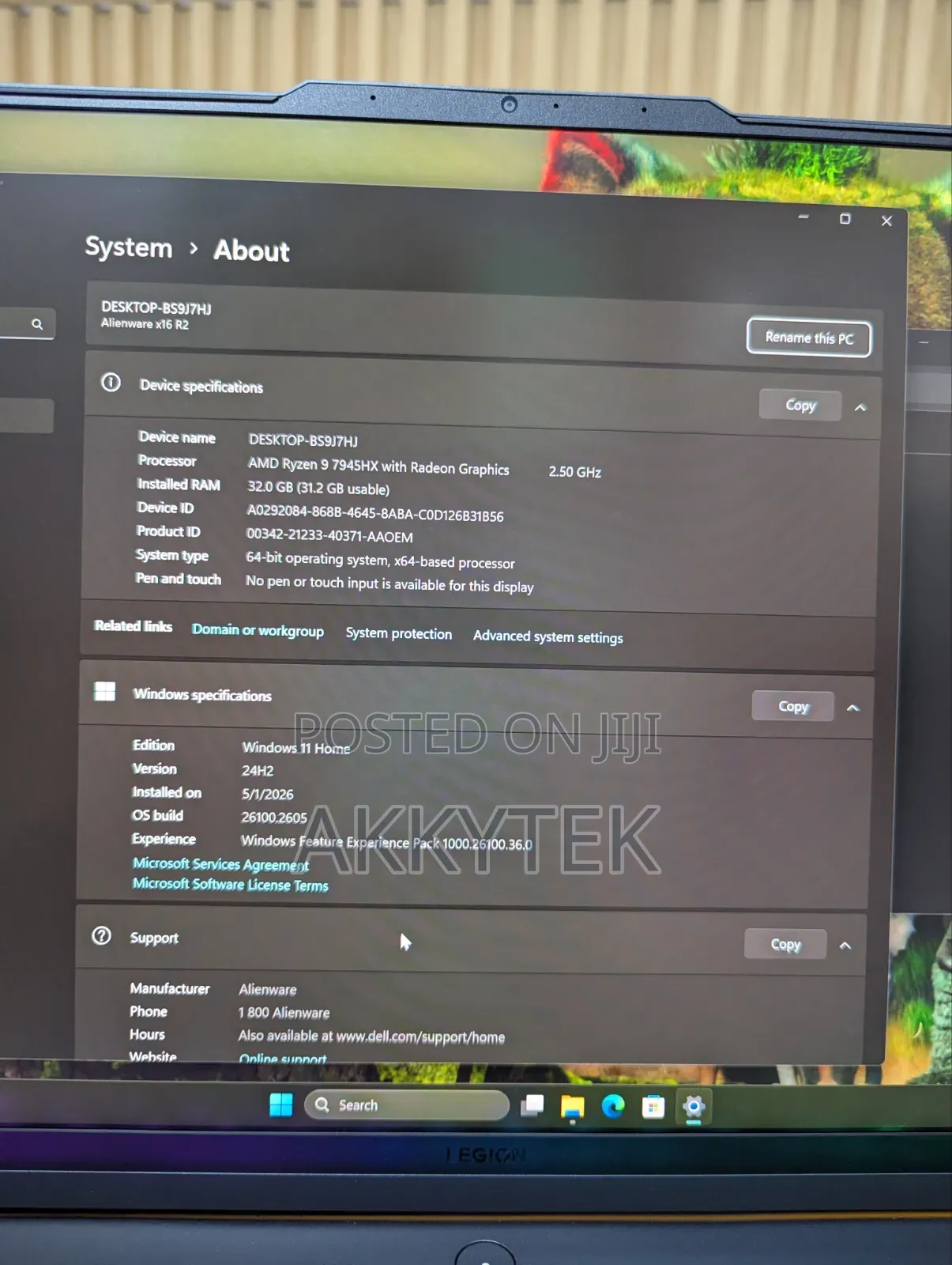 Laptop Lenovo Legion Pro 7 32GB AMD Ryzen 9 SSD 2T
