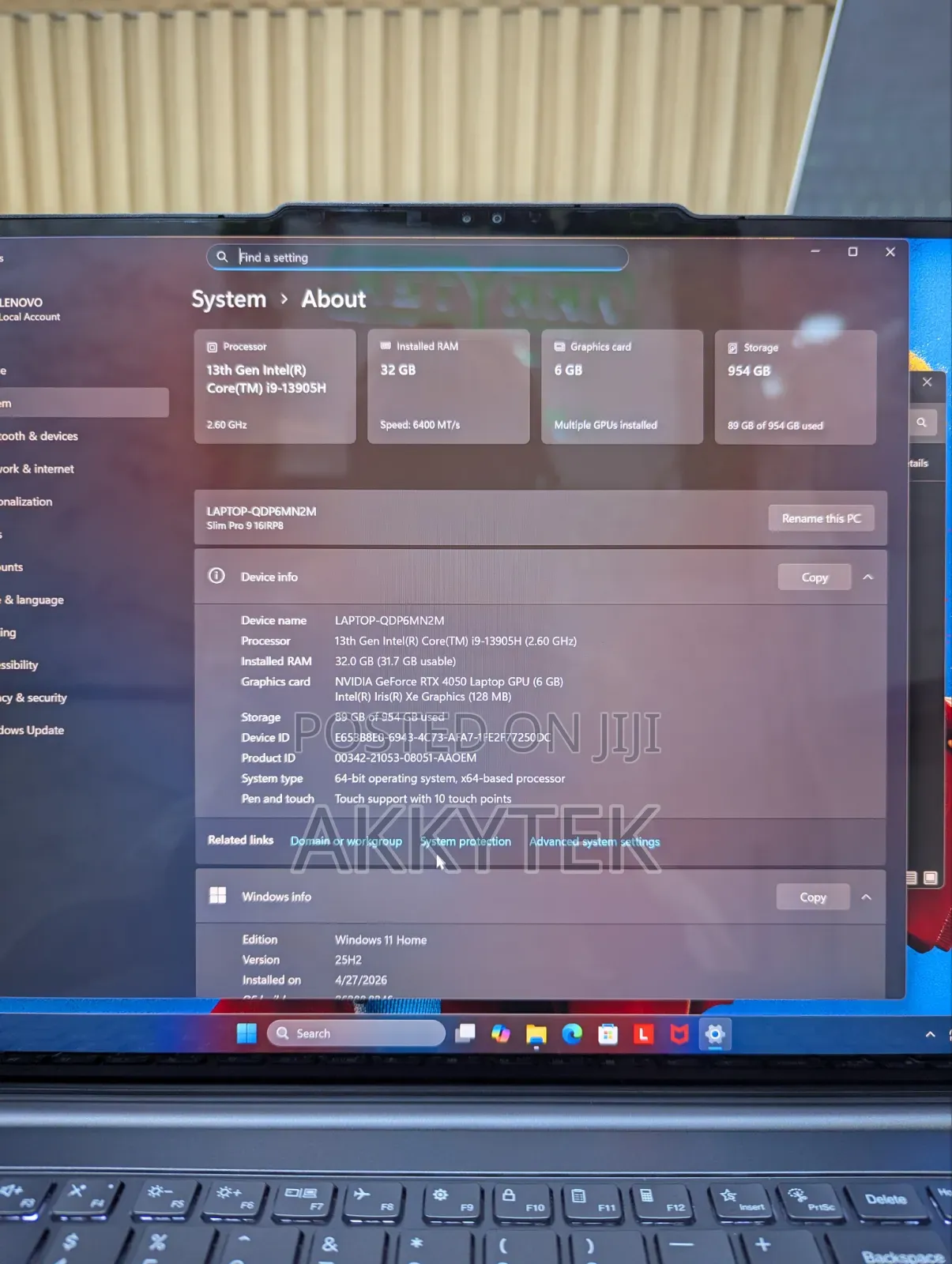 Laptop Lenovo 32GB Intel Core i9 SSD 1T