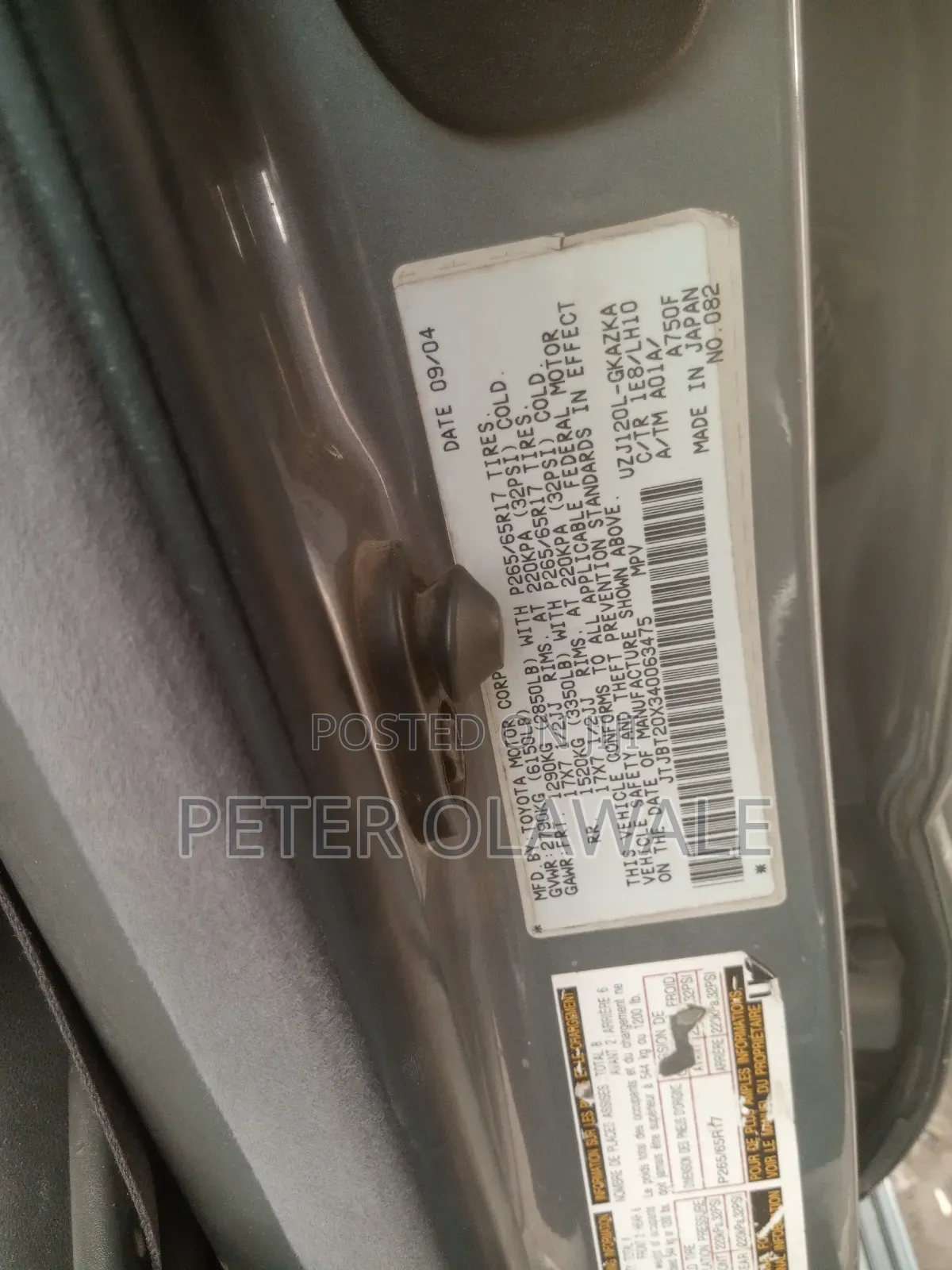 Lexus GX 470 Sport Utility 2005 Silver