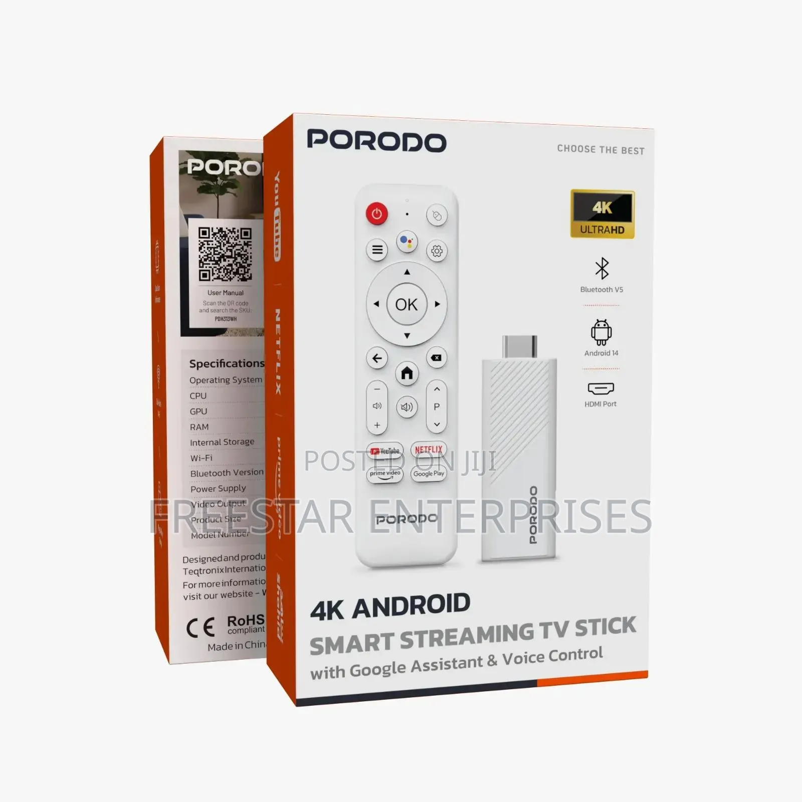 Porodo Android Smart Streaming Tv Stick