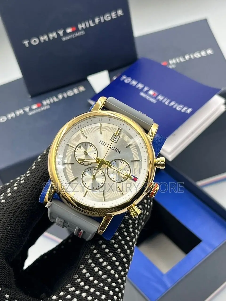 Tommy Hilfiger Quality Men Genuine Leather Wristwatch