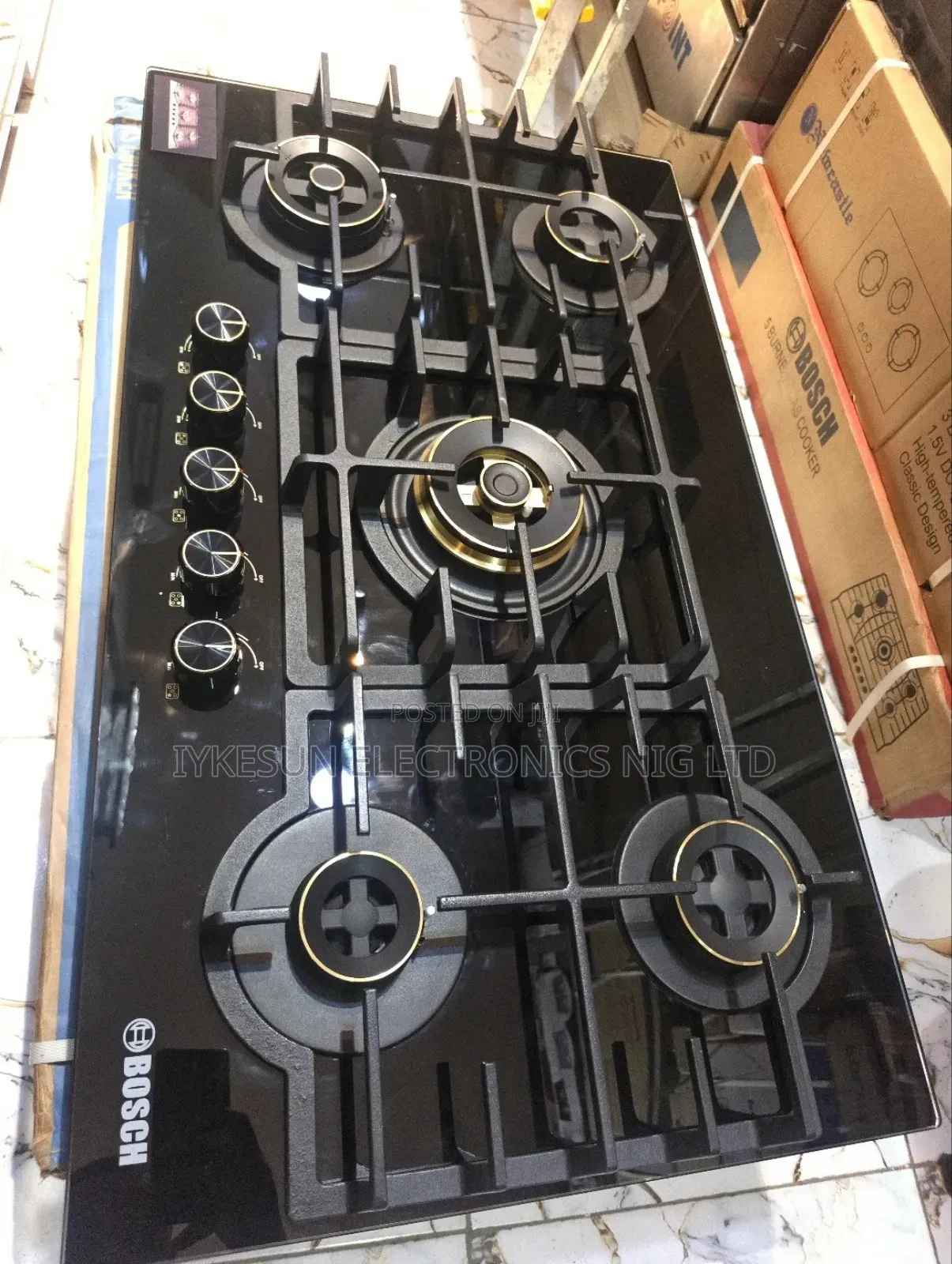 Bosch Premium Quality Luxury Cabinet Inbuilt 90cm 5 Burners Gas Cooker