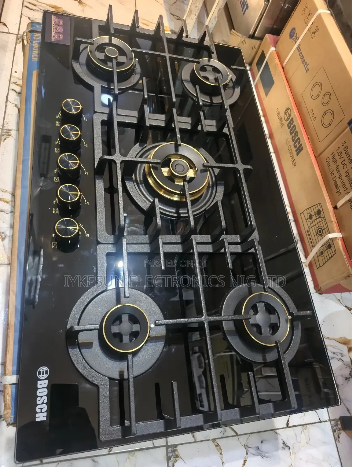 Bosch Premium Quality Luxury Cabinet Inbuilt 90cm 5 Burners Gas Cooker