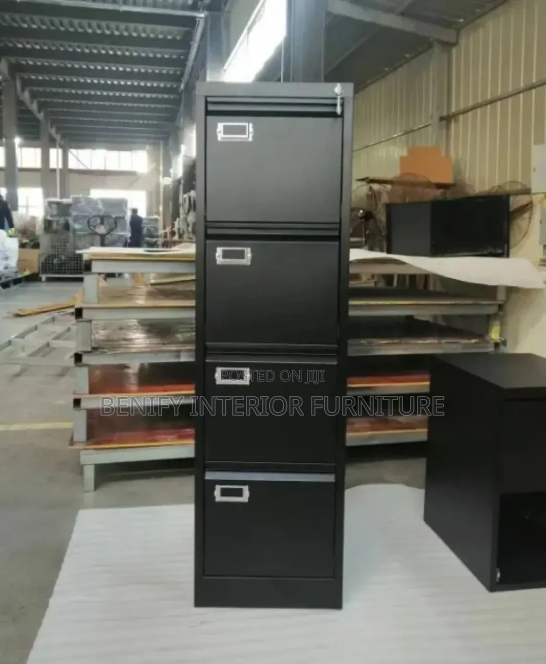 Black 4 Drawers Filling Cabinet