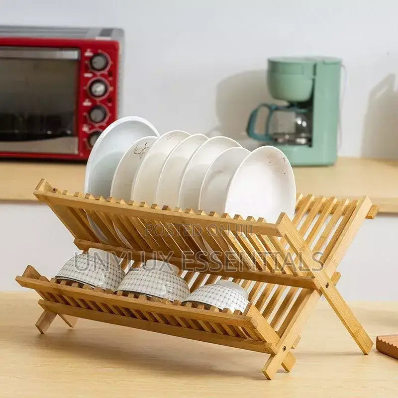 Wooden Plate Rack With Cutlery Holder