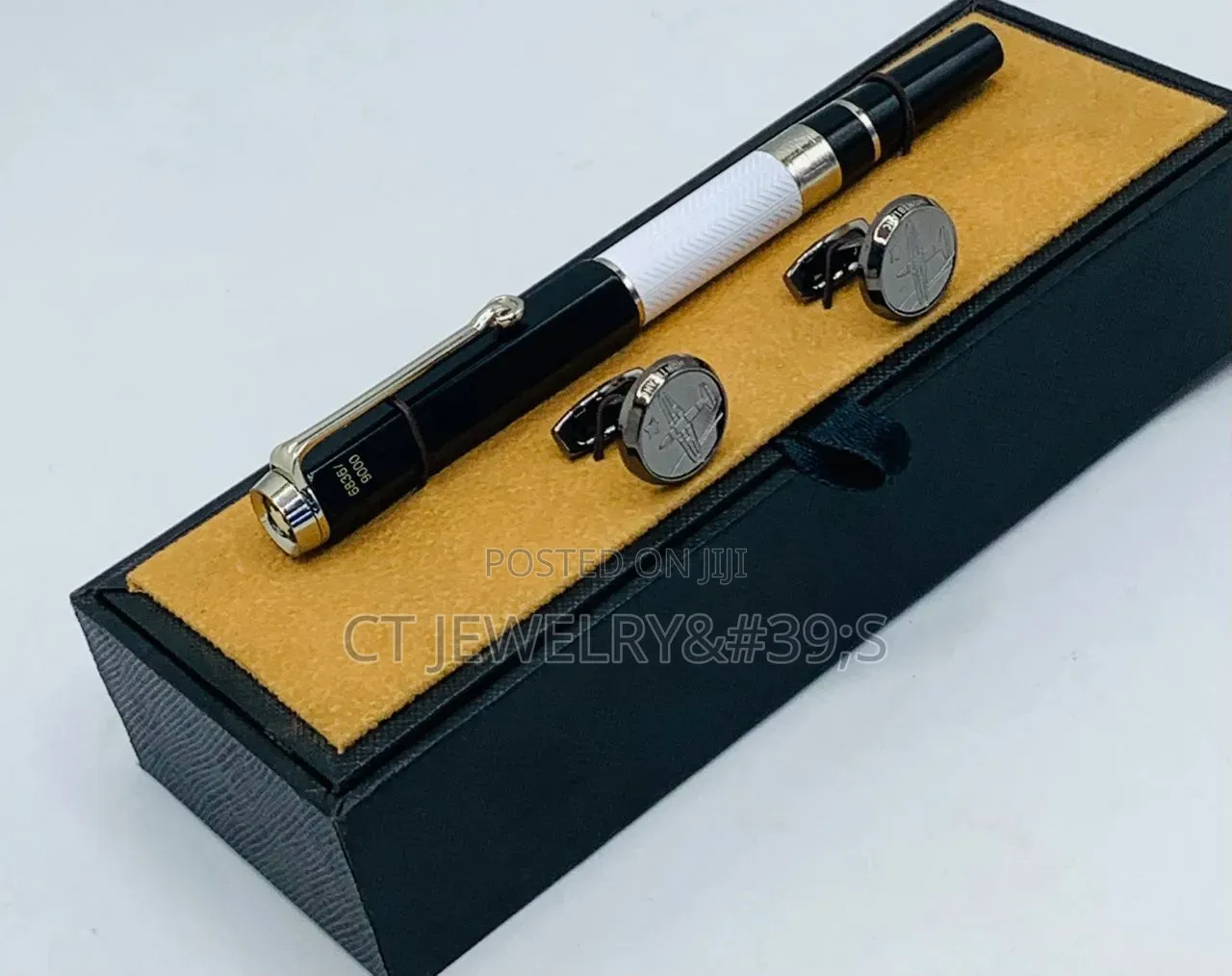 Luxury Pen and Cufflink Mont Blanc Executive Marble Design in Gift Box