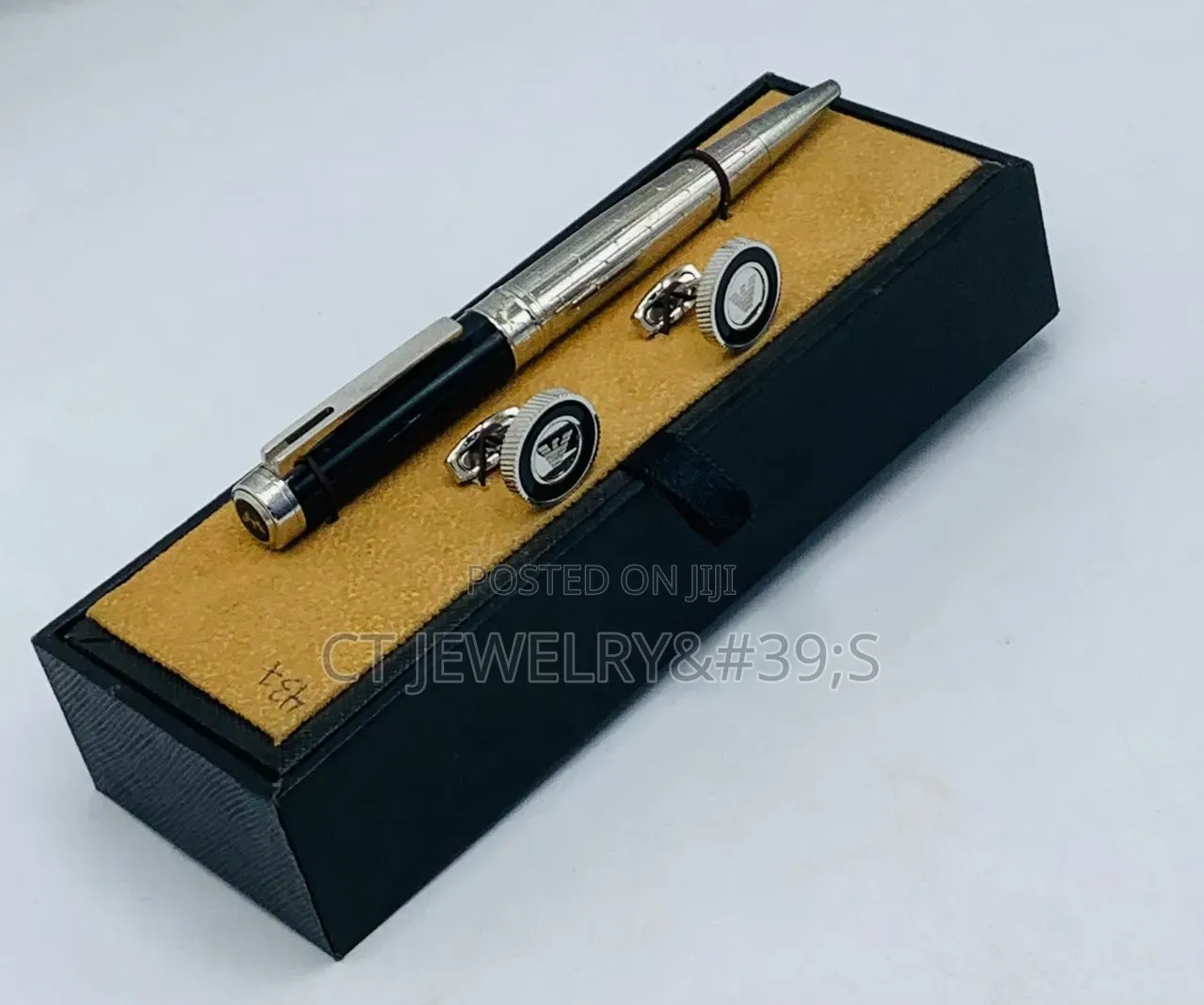 Luxury Pen and Cufflink Mont Blanc Executive Marble Design in Gift Box