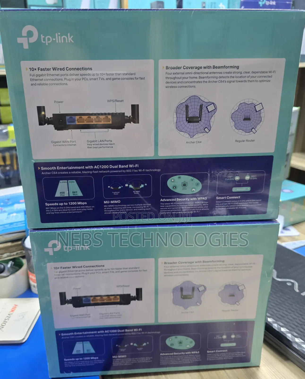 Tp-Link Ac 1200 Wifi Dual Band Full Gigabit Archer C64
