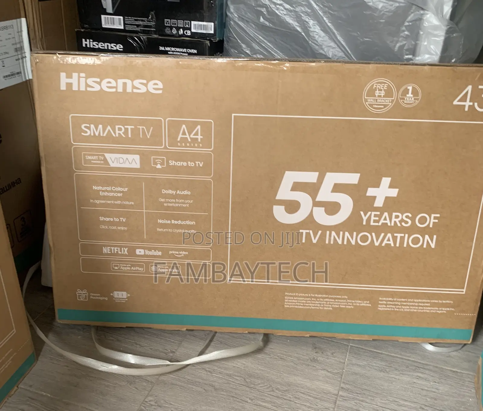 Brand New Hisense 43'' Smart Tv 43a4s
