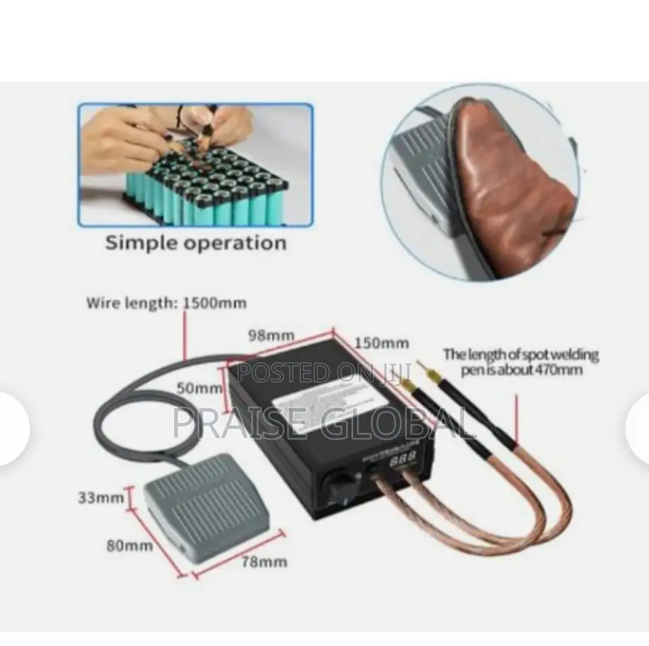 8000w High Power Double Pulse Spot Welding Machine-With Foot Pedal