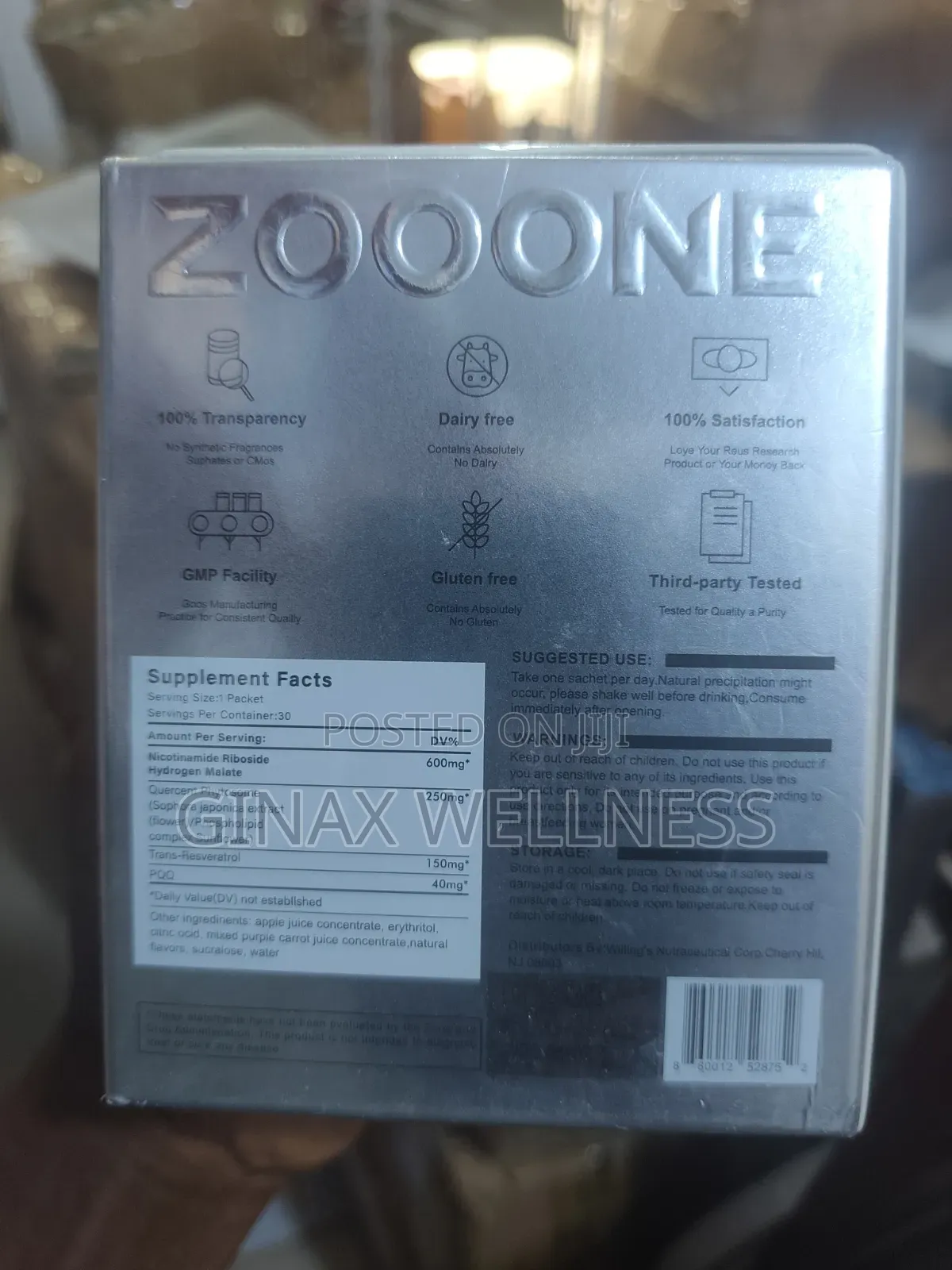 Zooone Nad+ With PQQ and Resveratrol Drink (30 Sachets)