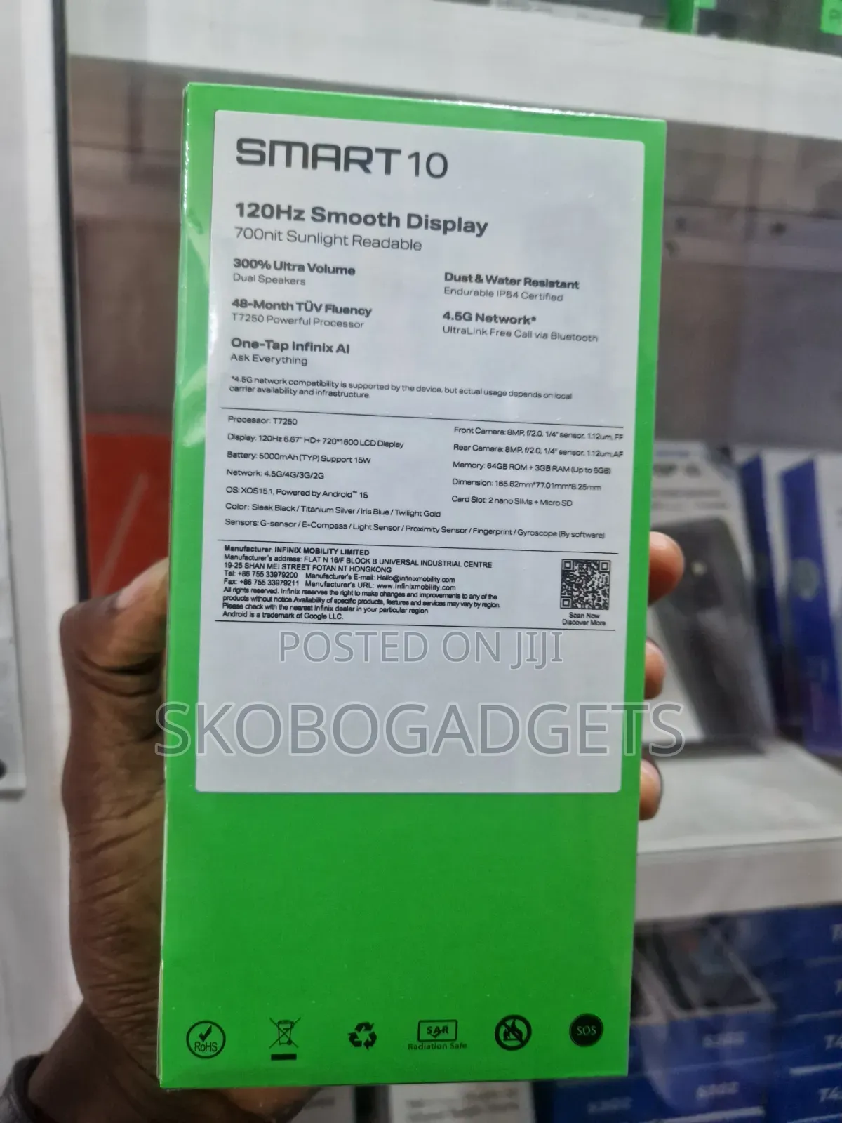 New Infinix Smart 10 64 GB Black