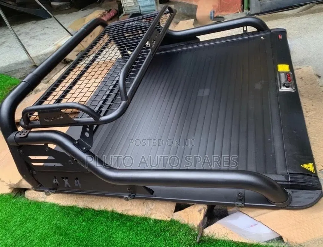 Retractable Tonneau Roller Boot Cover With Rugged Bar Spoiler